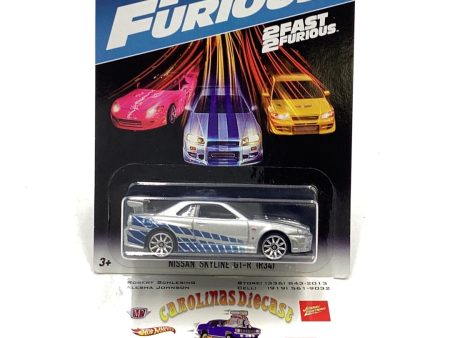 Hot wheels 2 Fast 2 Furious 2 8 Nissan skyline GT-R (R34) with protector Online Sale