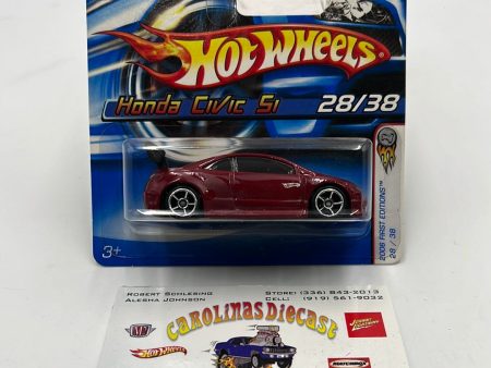 Hot Wheels 2006 FTE Short Card Honda Civic Si Red VHTF w Protector For Cheap