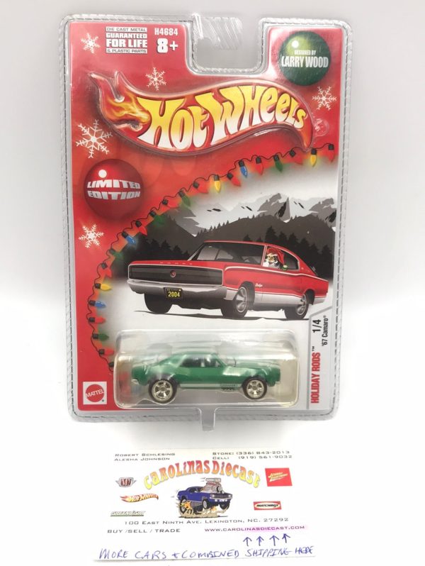 Hot wheels holiday rods Larry wood 67 Camaro Green Online Sale