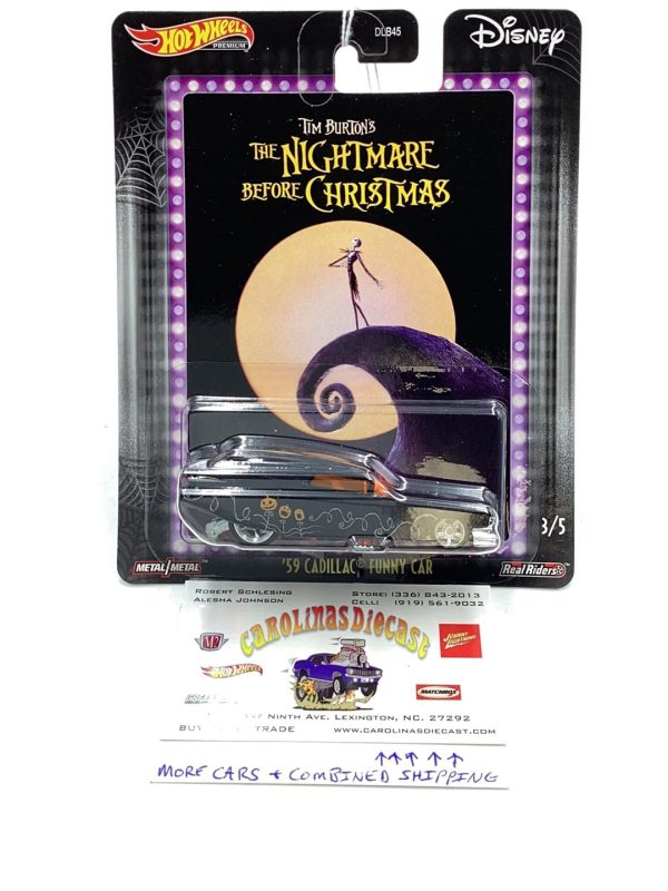 Hot Wheels Nightmare before Christmas 59 Cadillac Funny Car 3 5 265F For Cheap