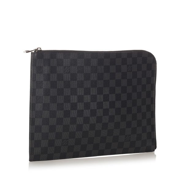 Louis Vuitton Damier Graphite Pochette Jour GM (27394) For Sale