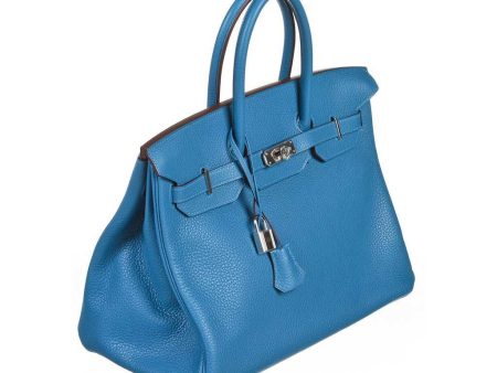 Hermès Birkin 35 Mykonos Blue Bag Hot on Sale