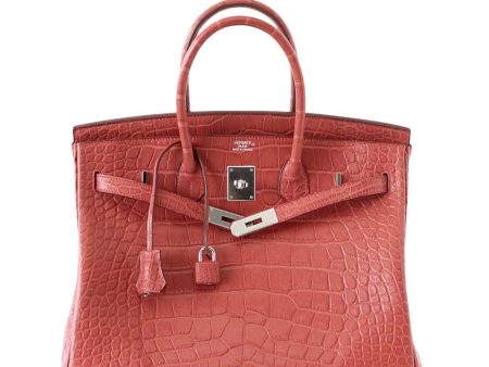 Hermès Birkin 35 Alligator Rose Indienne Bag Discount