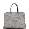 Vintage Hermes Birkin 30 White Dalmatian Buffalo Gold Hardware Discount