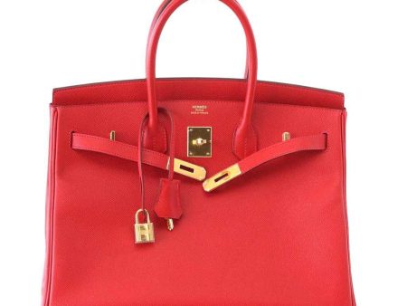 Hermès Birkin 35 Rouge Casaque Epsom Bag GHW For Cheap