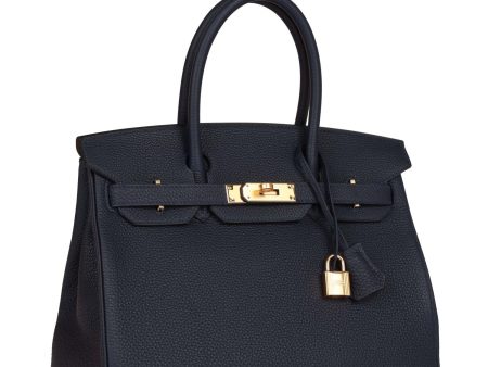 Hermes Birkin 30 Bleu Nuit Togo Gold Hardware Supply