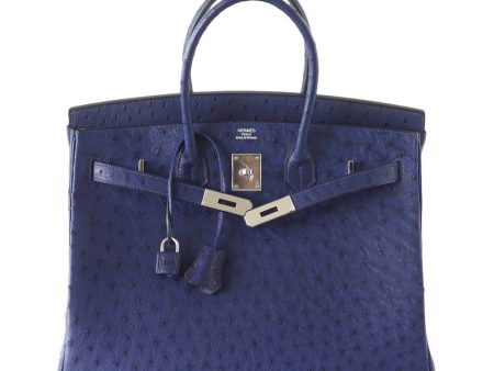 Hermès Birkin 35 Blue Iris Ostrich Bag For Sale