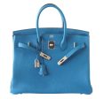 Hermès Birkin 35 Bag Blue Izmir Palladium Hardware For Discount