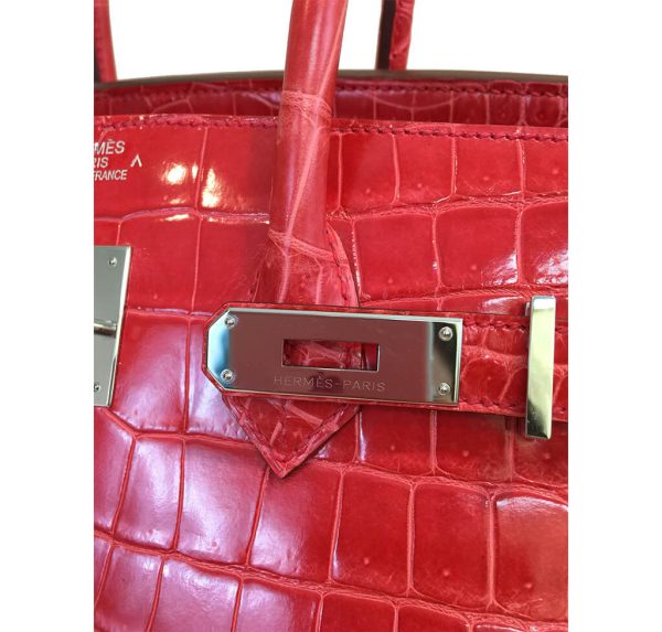 Hermès Birkin 35 Bougainvillea Porosus Crocodile Bag Discount