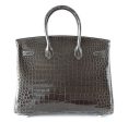 Hermès Birkin 35 Bag Graphite Porosus Crocodile Online Sale