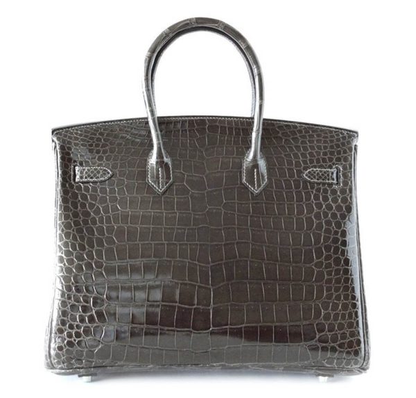 Hermès Birkin 35 Bag Graphite Porosus Crocodile Online Sale