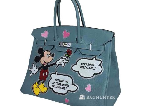 Hermès Birkin Bespoke Mickey Mouse Bag 35cm For Sale