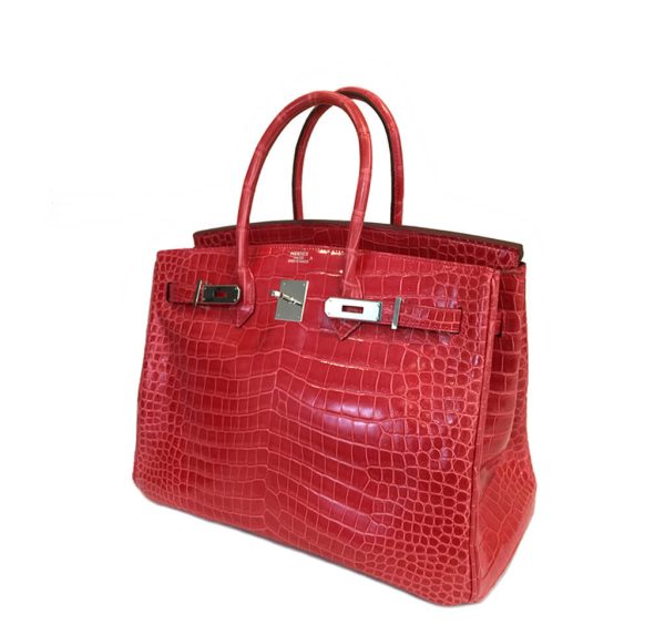 Hermès Birkin 35 Bougainvillea Porosus Crocodile Bag Discount