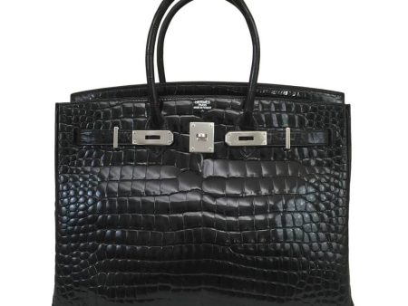 Hermès Crocodile Birkin 35 Black Bag Online Hot Sale