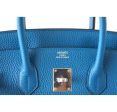 Hermès Birkin 35 Bag Blue Izmir Palladium Hardware For Discount