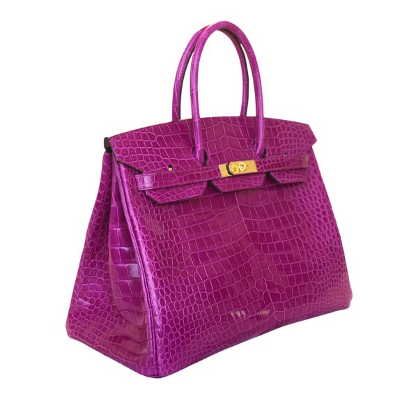 Hermès Birkin 35 Rose Sheherazade Crocodile Bag Online Hot Sale