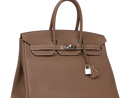 Top Quality Hermes Birkin 35 Etoupe Togo Palladium Hardware Online