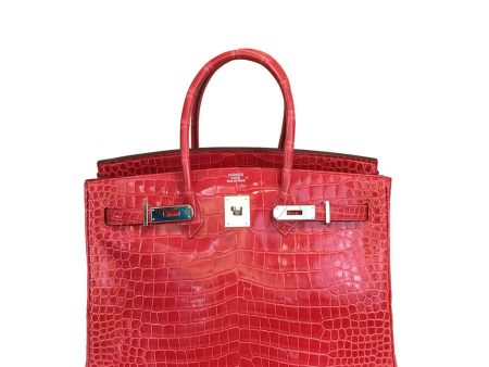 Hermès Birkin 35 Bougainvillea Porosus Crocodile Bag Discount