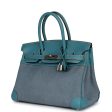 Vintage Hermes Birkin 30 Denim and Blue Jean Gulliver Palladium Hardware Online now