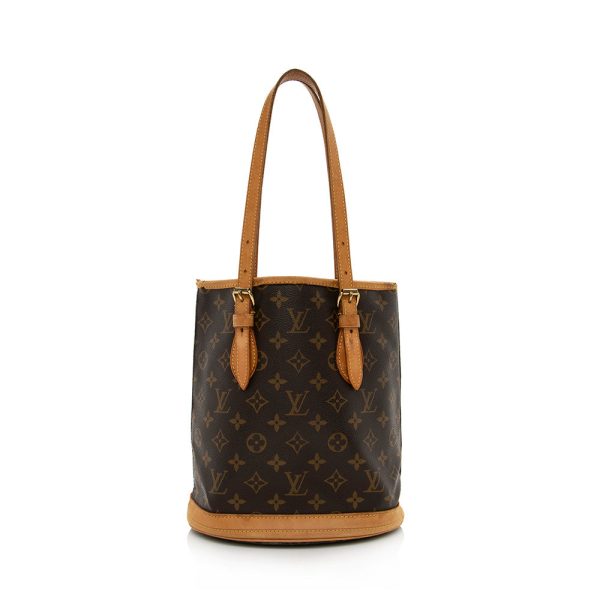 Louis Vuitton Vintage Monogram Canvas Petit Bucket Tote (16436) Online Sale