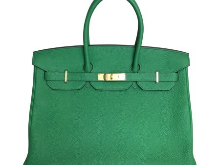 Hermes Birkin 35 Bamboo Green Togo GHW Bag For Cheap