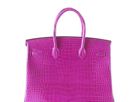 Hermès Birkin 35 Rose Scheherazade Crocodile Bag Online Hot Sale