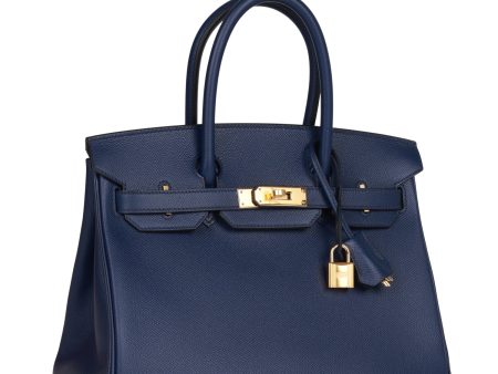 Hermes Birkin 30 Bleu Saphir Epsom Gold Hardware Supply