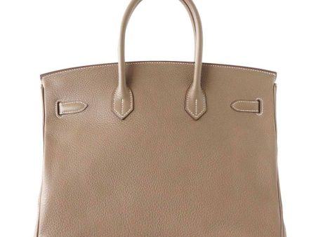 Hermès Birkin 35 Etoupe Clemence Bag PHW Hot on Sale