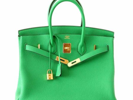 Hermès Birkin 35 Bamboo Bag GHW Sale