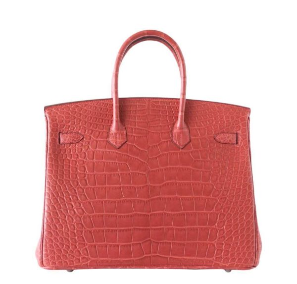 Hermès Birkin 35 Alligator Rose Indienne Bag Discount