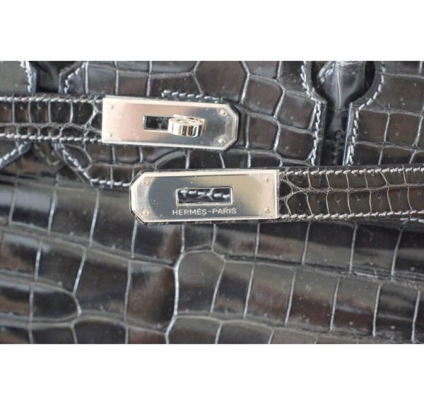 Hermès Birkin 35 Bag Graphite Porosus Crocodile Online Sale