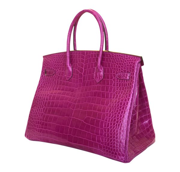 Hermès Birkin 35 Rose Sheherazade Crocodile Bag Online Hot Sale