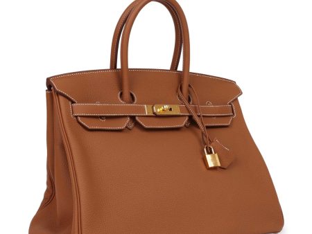 Top Quality Hermes Birkin 35 Gold Togo Gold Hardware Fashion