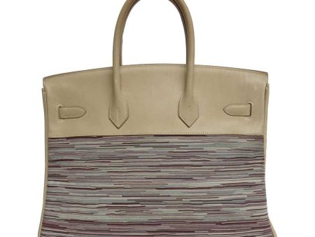 Hermès Birkin 35 Beige Vibrato Bag GHW Hot on Sale