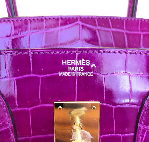 Hermès Birkin 35 Rose Sheherazade Crocodile Bag Online Hot Sale