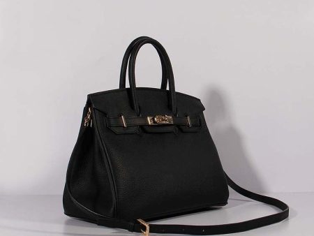 Hermes 30cm Birkin Bag Togo Leather with Strap Black Gold Cheap